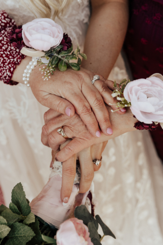 A young and adventurous couple dresses up in their groom and bridal wedding attire on their wedding day. They were photographed by Hannah Lylene Photography, a Dallas Fort Worth (DFW) Elopement/Wedding photographer as a part of their intimate elopement/wedding Latter Day Saint (LDS) ceremony.