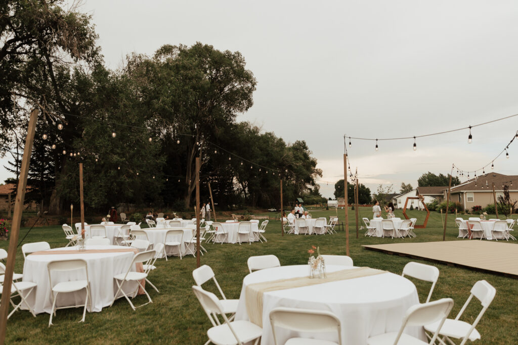 Fort Worth Backyard Wedding Ceremony Tables
