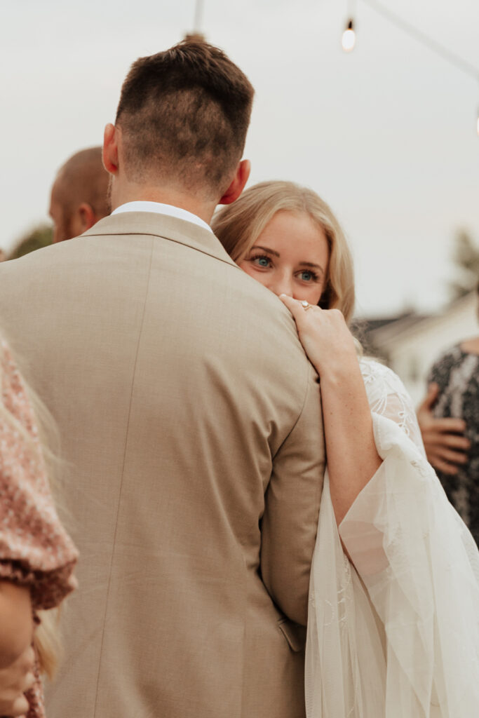 Bride and Groom dance with their guests at their DFW Intimate Wedding Elopement