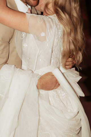 Outdoor-Flash-Dallas-Fort-Worth Bride and Groom have their Last Dance at their DFW Intimate Wedding Elopement