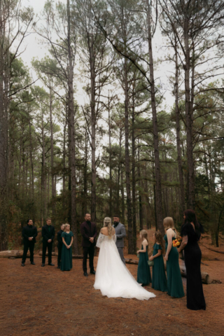 A young blended family has their intimate wedding in the LBJ Grasslands in Fort Worth, Texas by a Texas DFW documentary wedding photographer ( Hannah Lylene Photography)