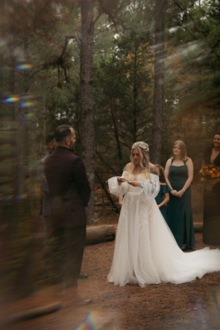 A young blended family has their intimate wedding in the LBJ Grasslands in Fort Worth, Texas by a Texas DFW documentary wedding photographer ( Hannah Lylene Photography)