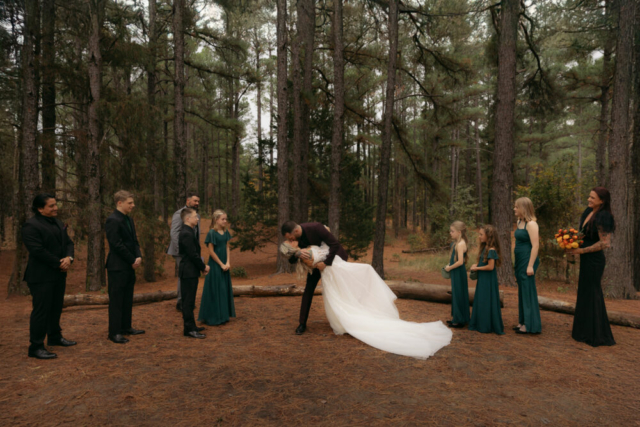 A young blended family has their intimate wedding in the LBJ Grasslands in Fort Worth, Texas by a Texas DFW documentary wedding photographer ( Hannah Lylene Photography)