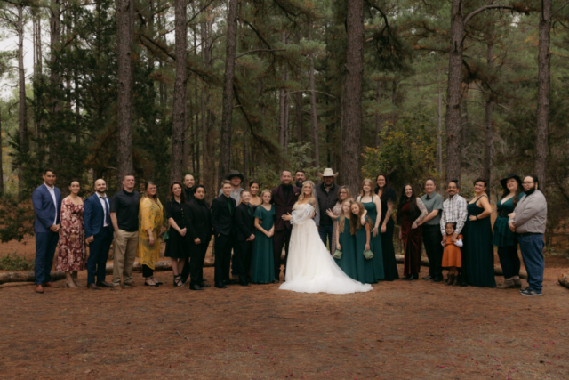 A young blended family has their intimate wedding in the LBJ Grasslands in Fort Worth, Texas by a Texas DFW documentary wedding photographer ( Hannah Lylene Photography)