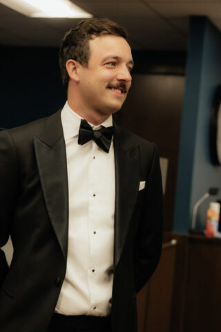 Hannah-Lylene-Dallas-Fort-Worth-Photographer-8344 A bride and groom have a candid documentary elopement wedding ceremony in Dallas, Texas, followed by modern classy bridal portraits and candid photos while interacting with their reception guests.