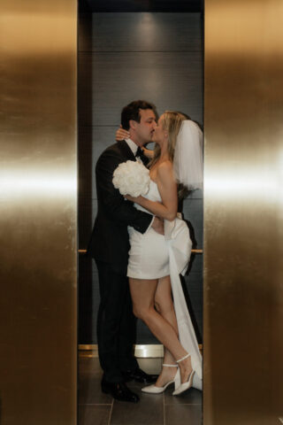 Hannah-Lylene-Dallas-Fort-Worth-Photographer-8958 A bride and groom have a candid documentary elopement wedding ceremony in Dallas, Texas, followed by modern classy bridal portraits and candid photos while interacting with their reception guests.