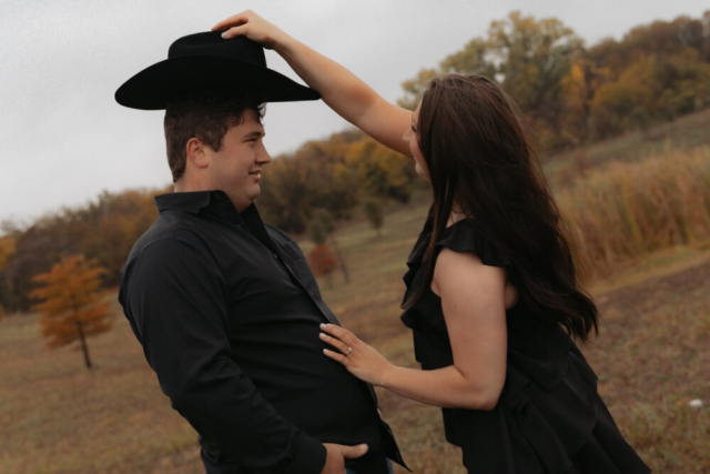 A young couple take their documentary and romantic engagement photos by a Texas DFW cinematic, moody, documentary style photographer.