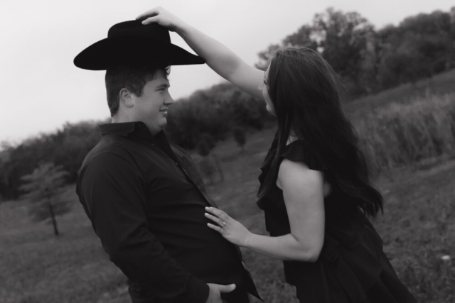 A young couple take their documentary and romantic engagement photos by a Texas DFW cinematic, moody, documentary style photographer.