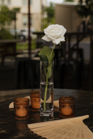 A bride and groom have a candid documentary elopement wedding ceremony in Dallas, Texas, followed by modern classy bridal portraits and candid photos while interacting with their reception guests.