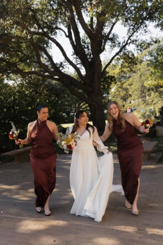 A young couple has their intimate wedding at the Marty Leonard Chapel in Fort Worth, Texas by a Texas DFW documentary wedding photographer ( Hannah Lylene Photography)