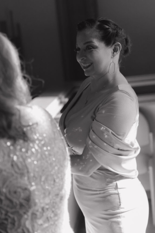 A young couple has their intimate wedding at the Marty Leonard Chapel in Fort Worth, Texas by a Texas DFW documentary wedding photographer ( Hannah Lylene Photography)