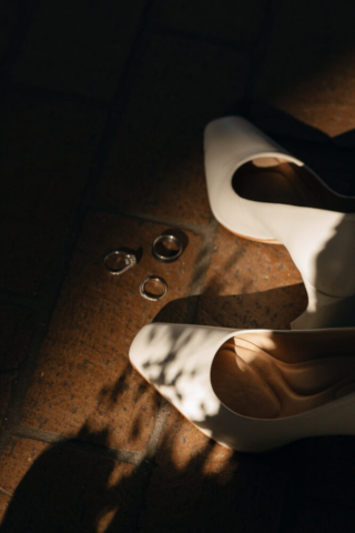 A young couple has their intimate wedding at the Marty Leonard Chapel in Fort Worth, Texas by a Texas DFW documentary wedding photographer ( Hannah Lylene Photography)