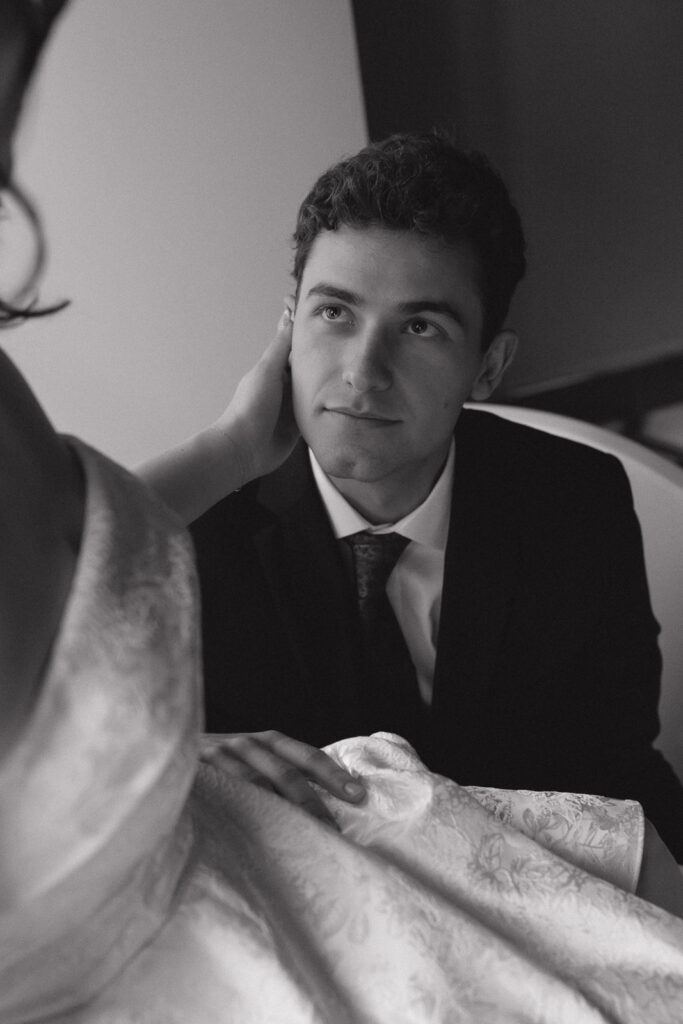 Documentary-style, true-to-color wedding photos from a unique Texas wedding at The Wild Detectives Bookstore in Dallas and The Thompson Hotel. Captured by a DFW wedding photographer, highlighting candid moments and cinematic charm.
