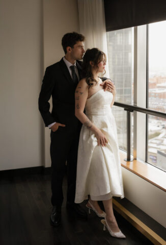 Documentary-style, true-to-color wedding photos from a unique Texas wedding at The Wild Detectives Bookstore in Dallas and The Thompson Hotel. Captured by a DFW wedding photographer, highlighting candid moments and cinematic charm.