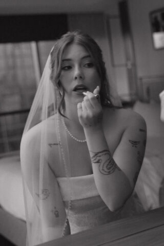 Documentary-style, true-to-color wedding photos from a unique Texas wedding at The Wild Detectives Bookstore in Dallas and The Thompson Hotel. Captured by a DFW wedding photographer, highlighting candid moments and cinematic charm.