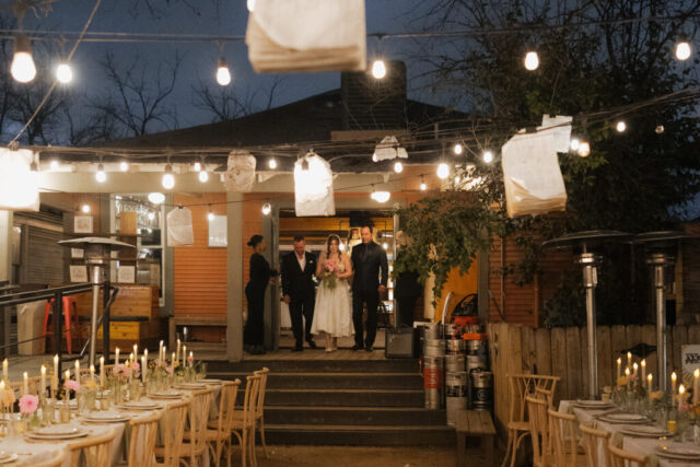 Documentary-style, true-to-color wedding photos from a unique Texas wedding at The Wild Detectives Bookstore in Dallas and The Thompson Hotel. Captured by a DFW wedding photographer, highlighting candid moments and cinematic charm.