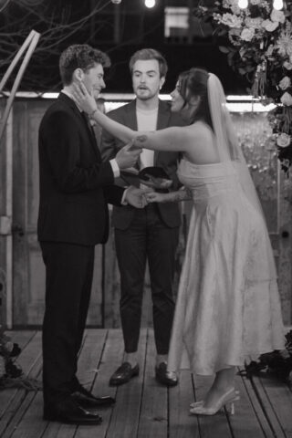 Documentary-style, true-to-color wedding photos from a unique Texas wedding at The Wild Detectives Bookstore in Dallas and The Thompson Hotel. Captured by a DFW wedding photographer, highlighting candid moments and cinematic charm.