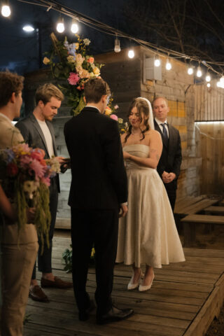 Documentary-style, true-to-color wedding photos from a unique Texas wedding at The Wild Detectives Bookstore in Dallas and The Thompson Hotel. Captured by a DFW wedding photographer, highlighting candid moments and cinematic charm.