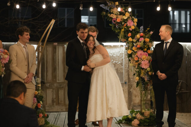 Documentary-style, true-to-color wedding photos from a unique Texas wedding at The Wild Detectives Bookstore in Dallas and The Thompson Hotel. Captured by a DFW wedding photographer, highlighting candid moments and cinematic charm.