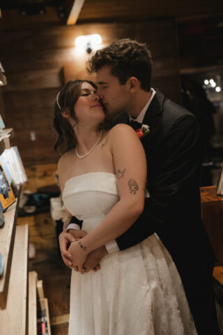 Documentary-style, true-to-color wedding photos from a unique Texas wedding at The Wild Detectives Bookstore in Dallas and The Thompson Hotel. Captured by a DFW wedding photographer, highlighting candid moments and cinematic charm.