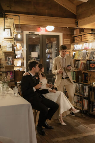 Documentary-style, true-to-color wedding photos from a unique Texas wedding at The Wild Detectives Bookstore in Dallas and The Thompson Hotel. Captured by a DFW wedding photographer, highlighting candid moments and cinematic charm.