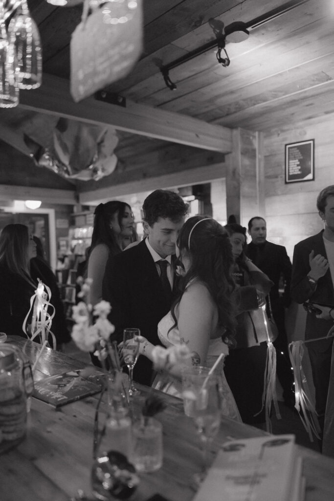 Documentary-style, true-to-color wedding photos from a unique Texas wedding at The Wild Detectives Bookstore in Dallas and The Thompson Hotel. Captured by a DFW wedding photographer, highlighting candid moments and cinematic charm.