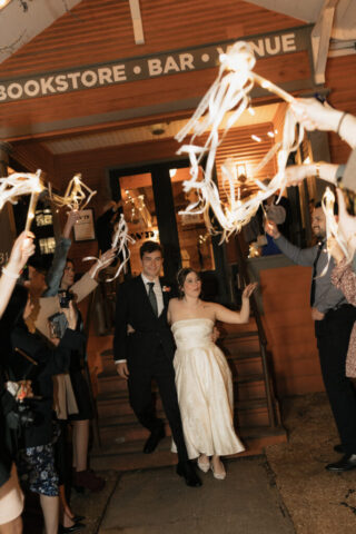 Documentary-style, true-to-color wedding photos from a unique Texas wedding at The Wild Detectives Bookstore in Dallas and The Thompson Hotel. Captured by a DFW wedding photographer, highlighting candid moments and cinematic charm.
