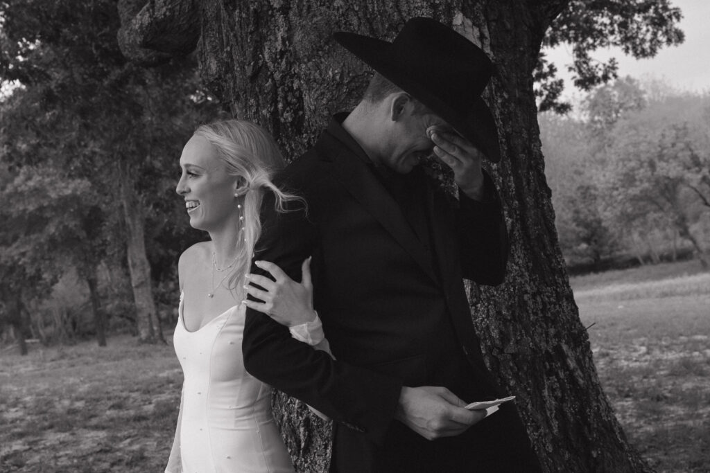 True-to-color, cinematic documentary-style wedding photos from a real Texas wedding at HR Ranch. Captured by a DFW wedding photographer, featuring rustic charm and candid moments.