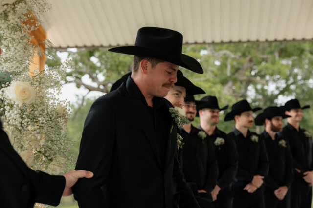 True-to-color, cinematic documentary-style wedding photos from a real Texas wedding at HR Ranch. Captured by a DFW wedding photographer, featuring rustic charm and candid moments.