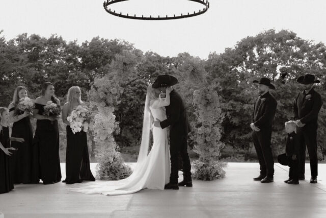 True-to-color, cinematic documentary-style wedding photos from a real Texas wedding at HR Ranch. Captured by a DFW wedding photographer, featuring rustic charm and candid moments.